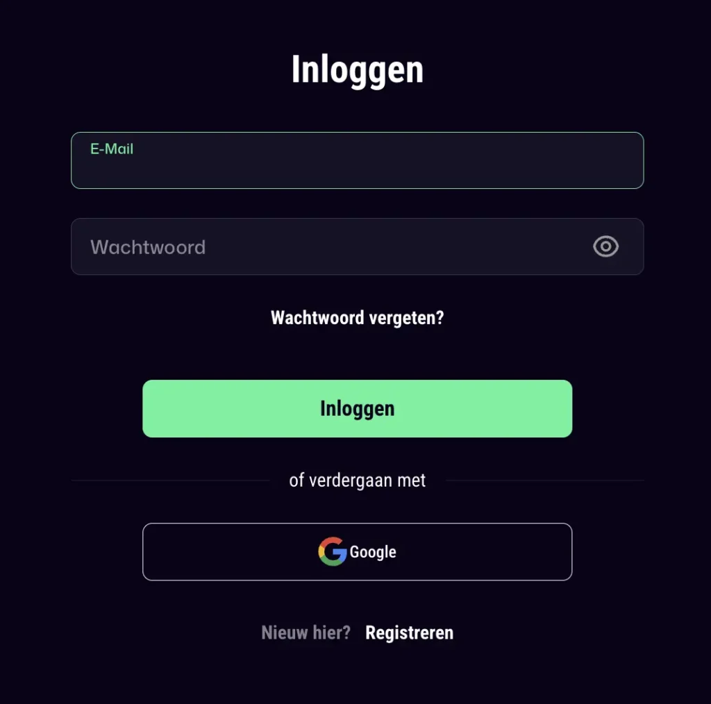 inloggen bij Winbeast